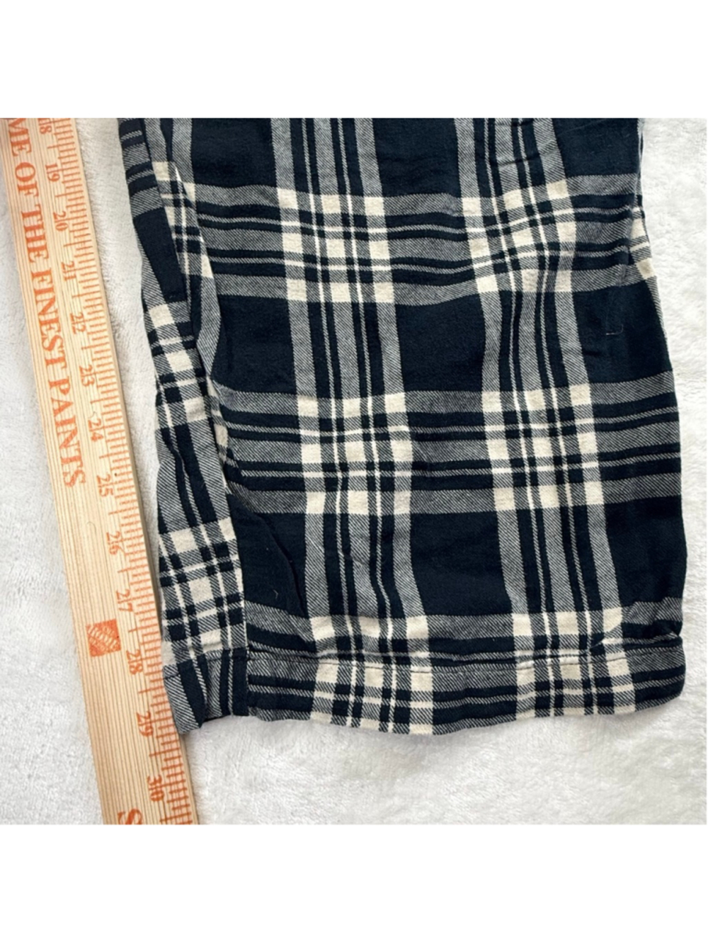 Men's Polo Ralph Lauren Plaid Pajama Pants XL Black White - Picture 10 of 11